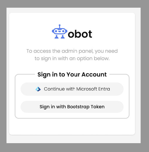 screenshot of login with bootstrap and entra